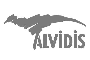 Logo gris Alvidis